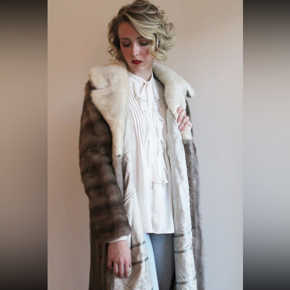 Blonde Mink collar Coat